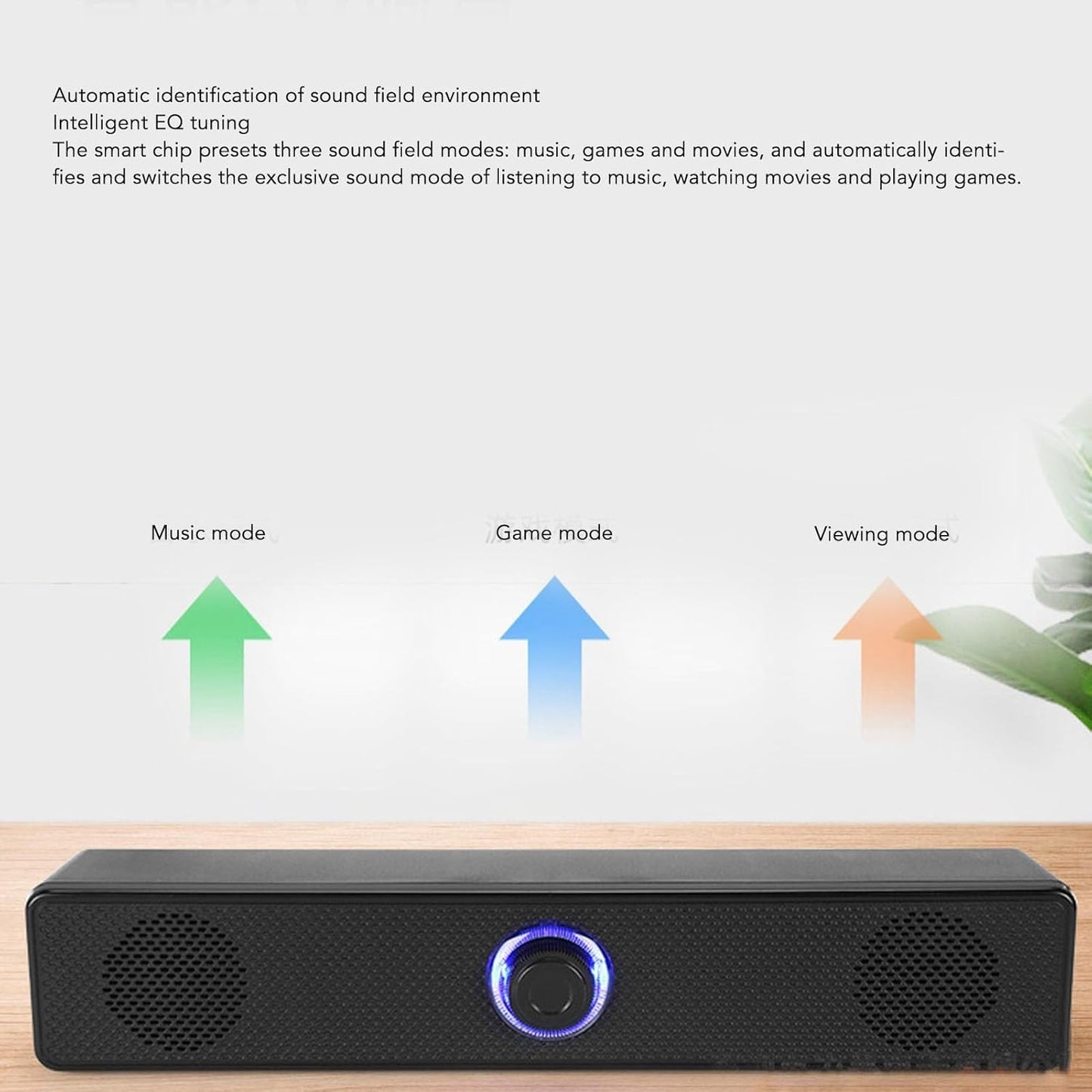 GOWENIC USB Wired Stereo PC Speakers with Volume Control Knob for Desktop NEW