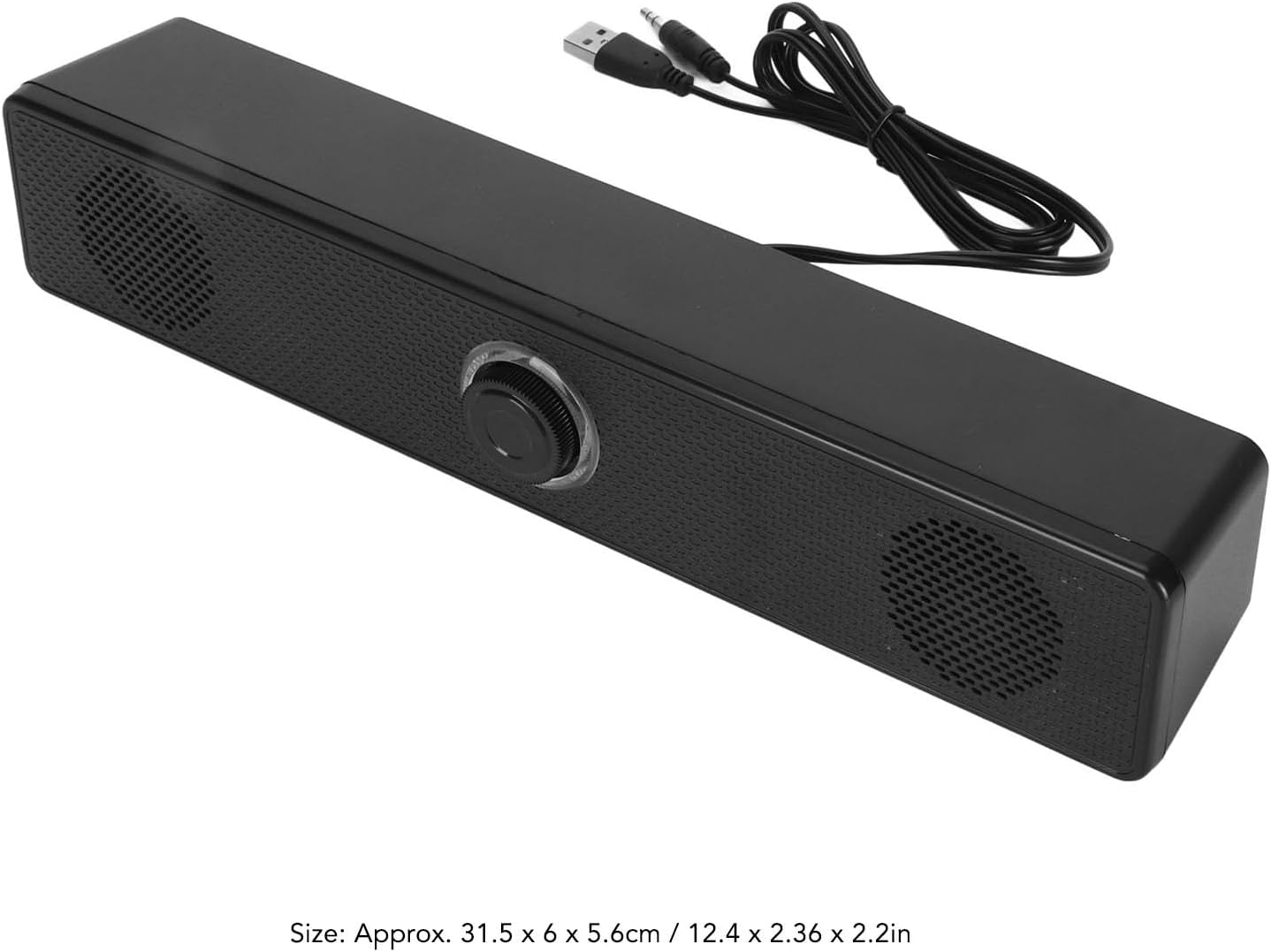 GOWENIC USB Wired Stereo PC Speakers with Volume Control Knob for Desktop NEW