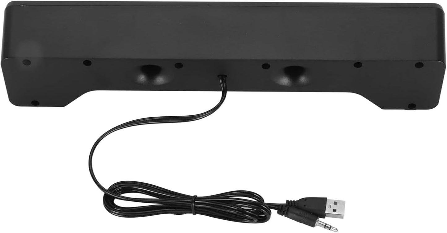 GOWENIC USB Wired Stereo PC Speakers with Volume Control Knob for Desktop NEW