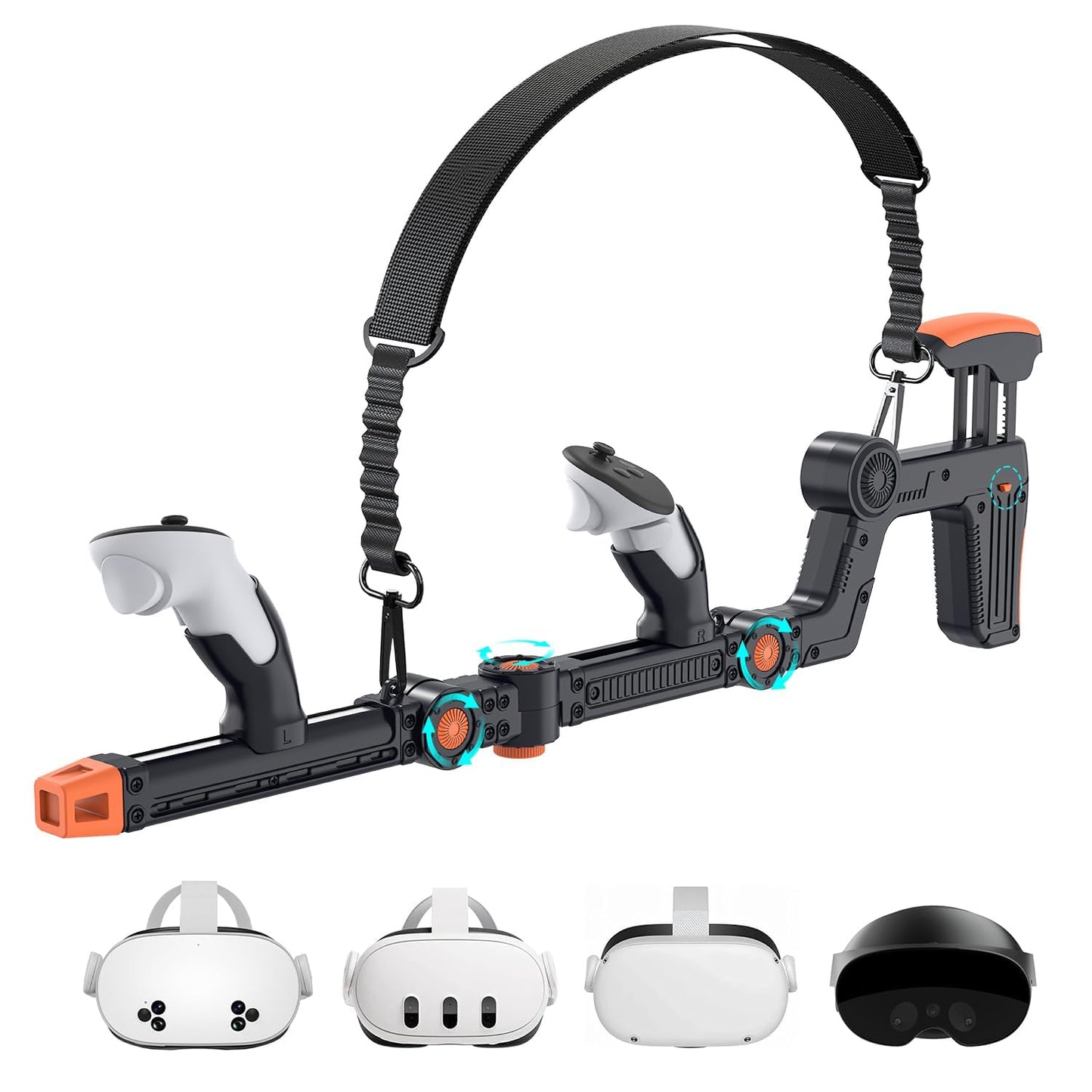 Merhamery Virtual Reality Gunstock Adjustable Shoulder Strap Meta Quest 3/3S NEW