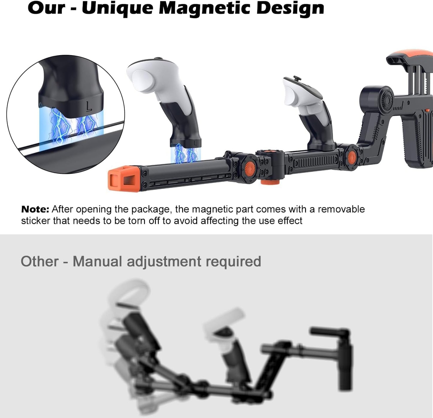 Merhamery Virtual Reality Gunstock Adjustable Shoulder Strap Meta Quest 3/3S NEW