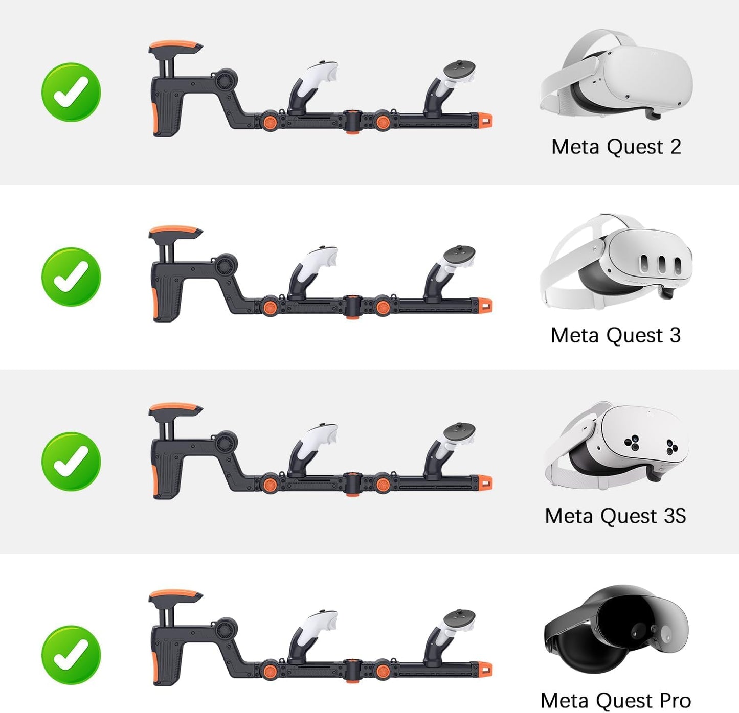 Merhamery Virtual Reality Gunstock Adjustable Shoulder Strap Meta Quest 3/3S NEW