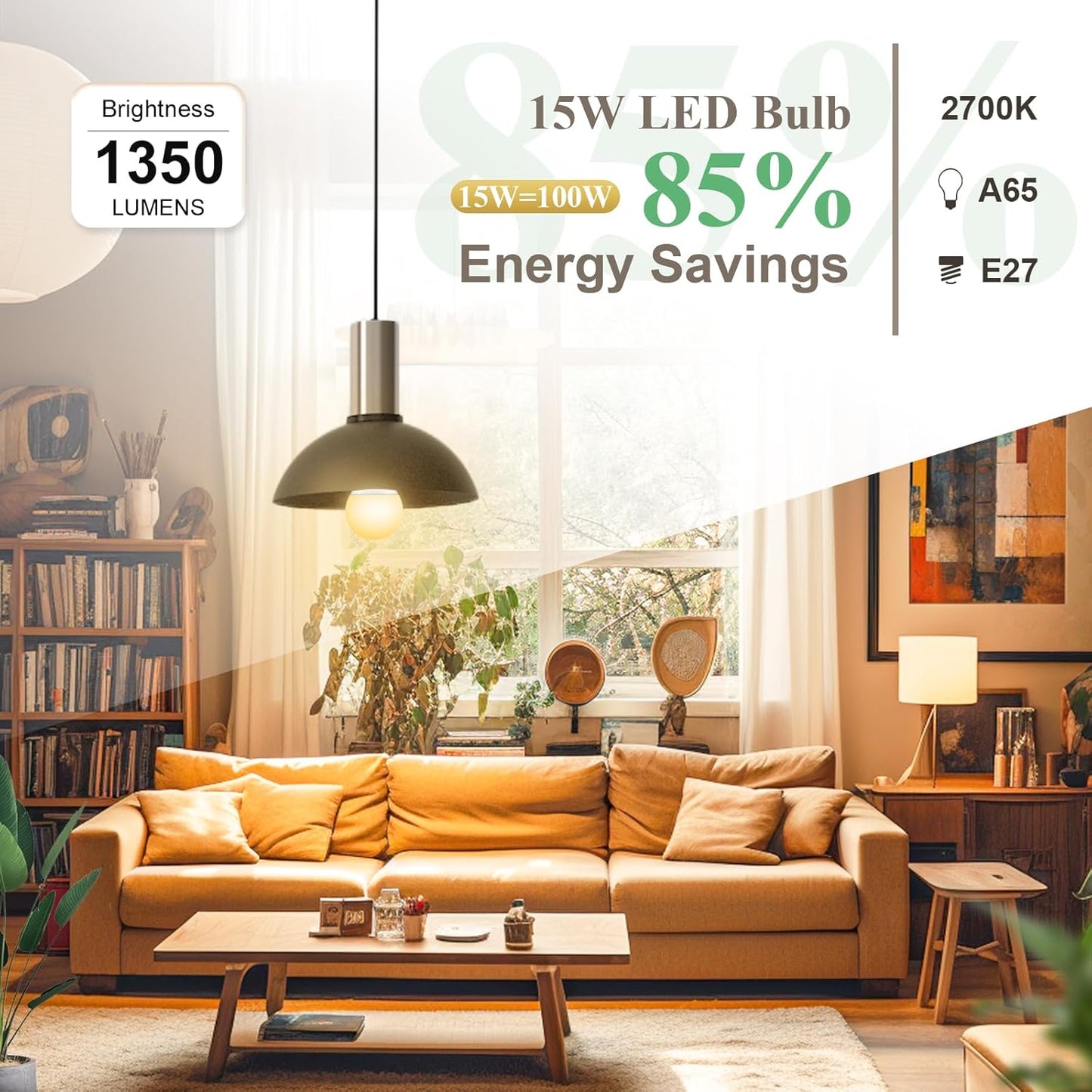 DiCUNO E27 LED Bulbs 15W Equivalent to 100W Incandescent Warm White 2700K NEW