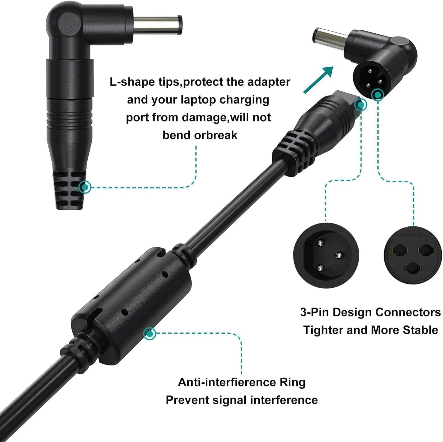 GTGUGR Universal Chargers & Power Supplies Laptop Charger AC Adapter 19V NEW