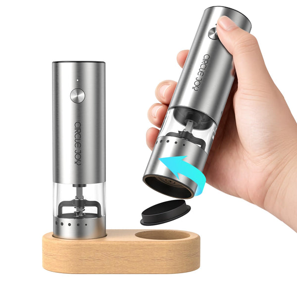CIRCLE JOY Salt & Pepper Mill Sets Electric Salt and Pepper Grinder Set USB NEW