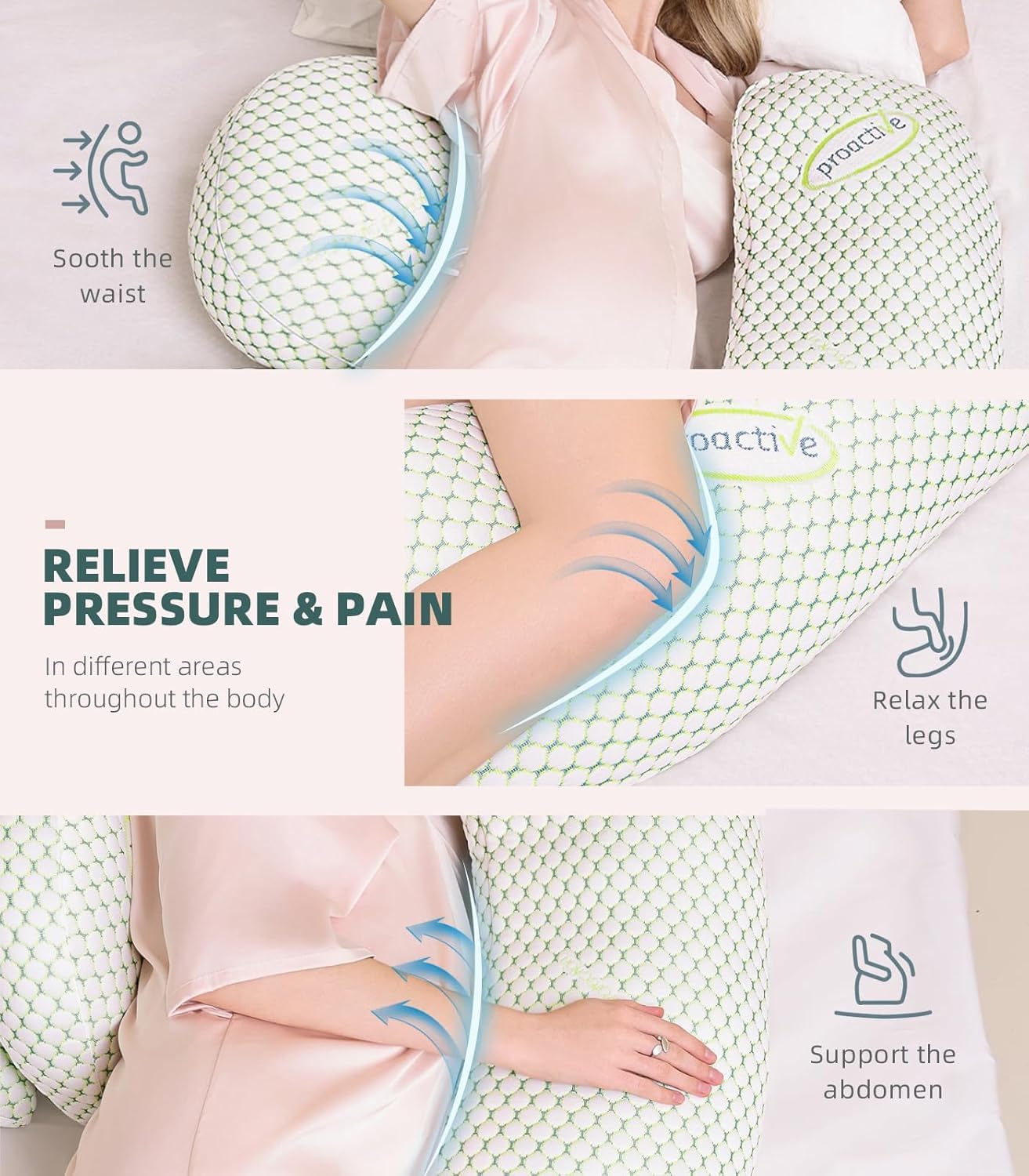 Cozioz Comfortable Maternity & Body Pillows Pregnancy Maternity Body Pillow NEW
