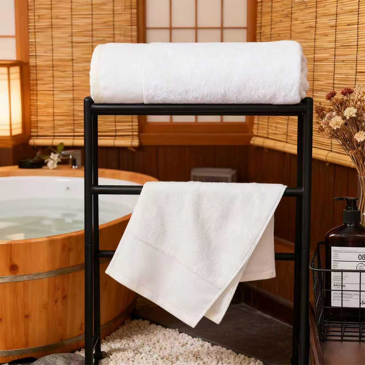 ZH CAHA Towel Set 4Pc Super Soft 450GSM Cotton Highly Absorbent Quick Drying NEW