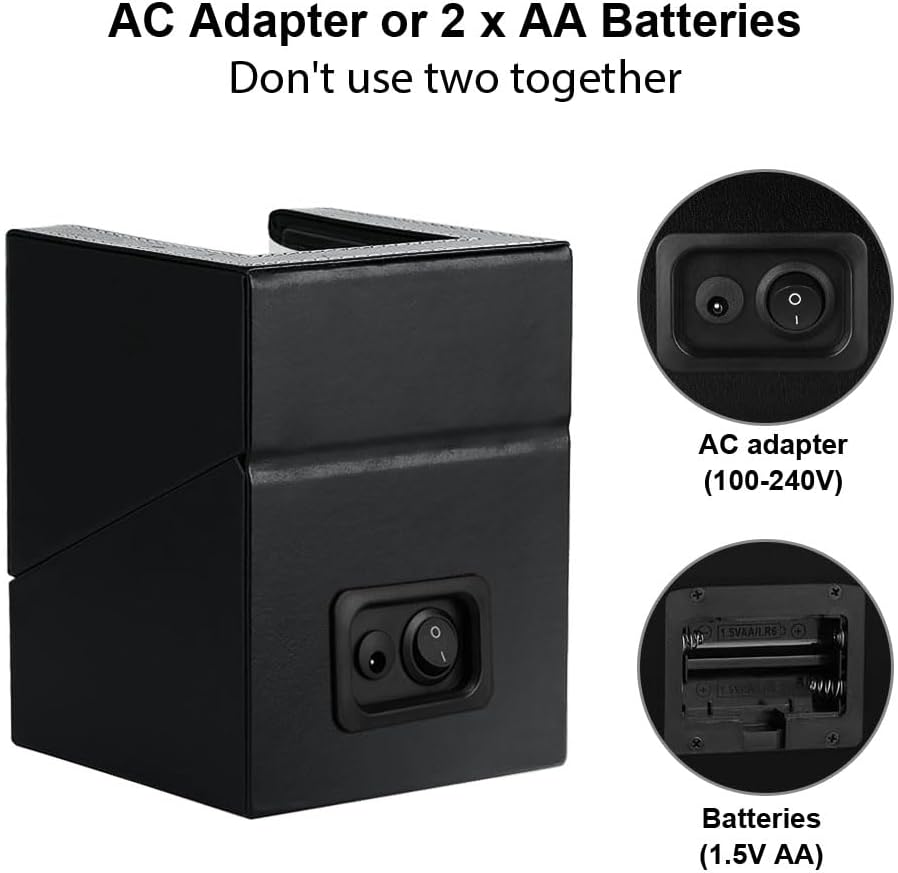 Anyasun Automatic Single Watch Winder with Quiet Motor Black Faux Leather NEW