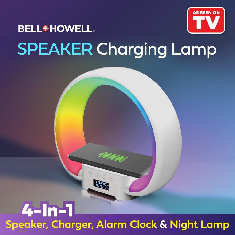 Bell+Howell Color Alarm Clocks Changing Alarm Clock with Wireless Charging DEMO