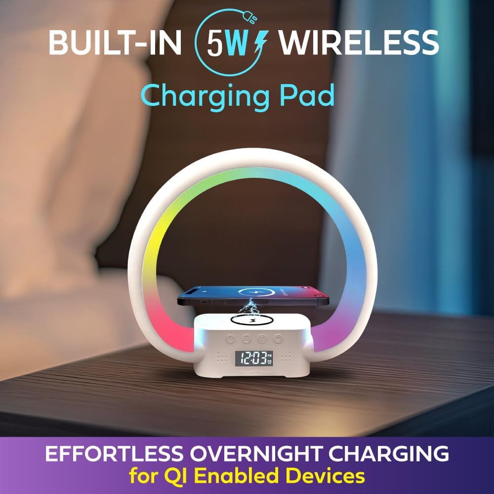 Bell+Howell Color Alarm Clocks Changing Alarm Clock with Wireless Charging DEMO