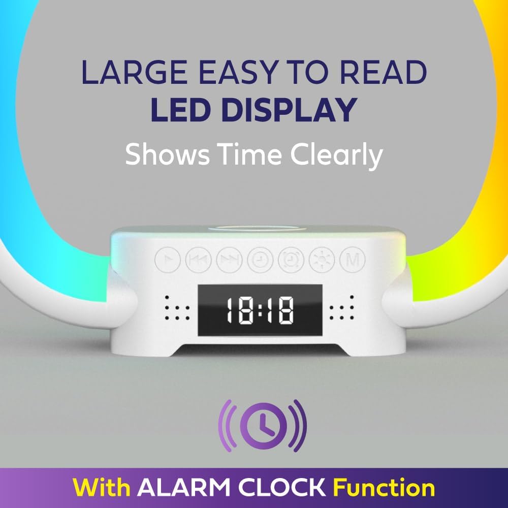 Bell+Howell Color Alarm Clocks Changing Alarm Clock with Wireless Charging DEMO
