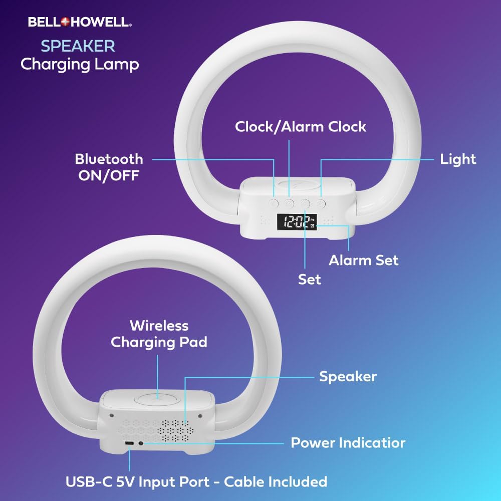 Bell+Howell Color Alarm Clocks Changing Alarm Clock with Wireless Charging DEMO