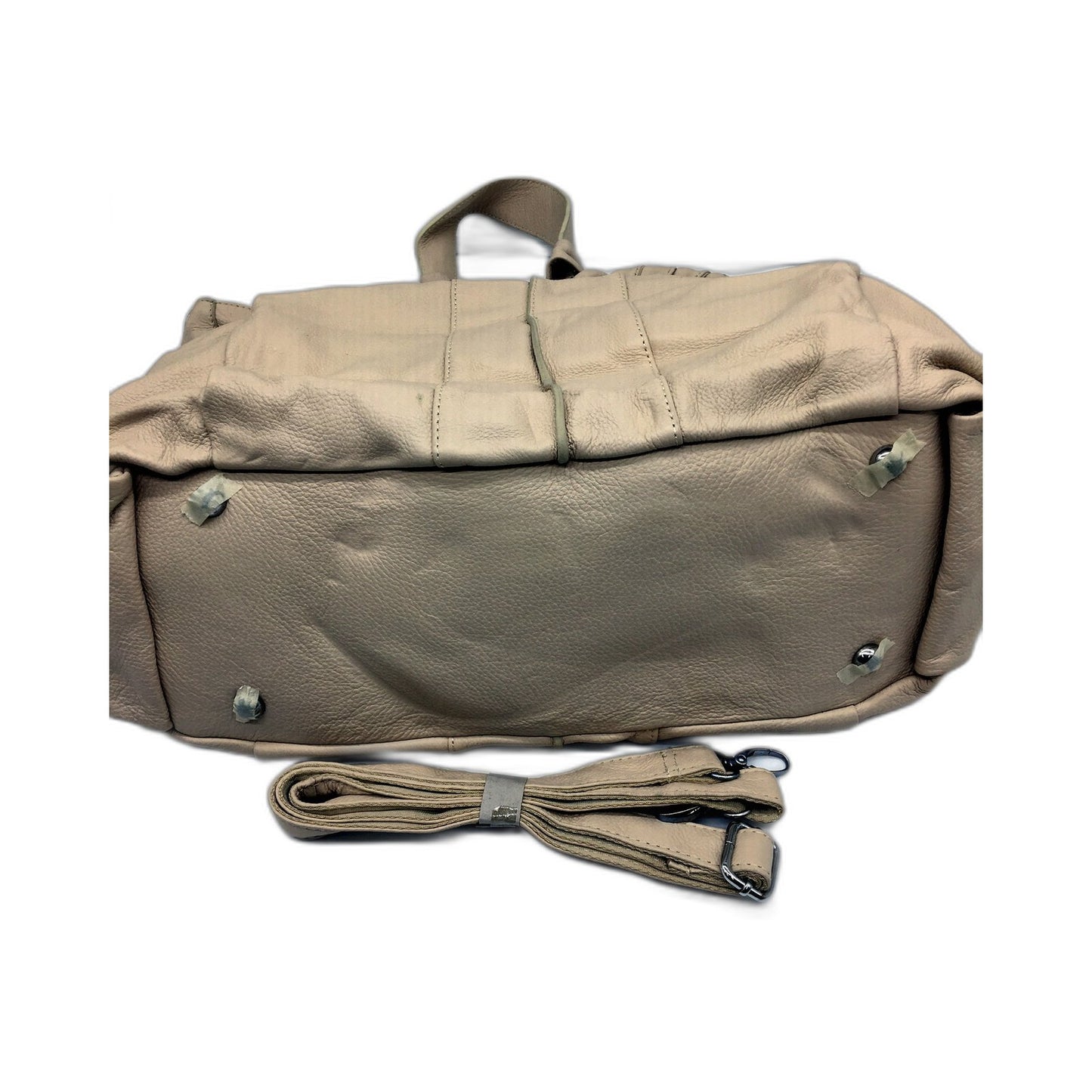 Poppy Green Womens Leather Hobo Handbag Large Cream Everyday Stylish NEW