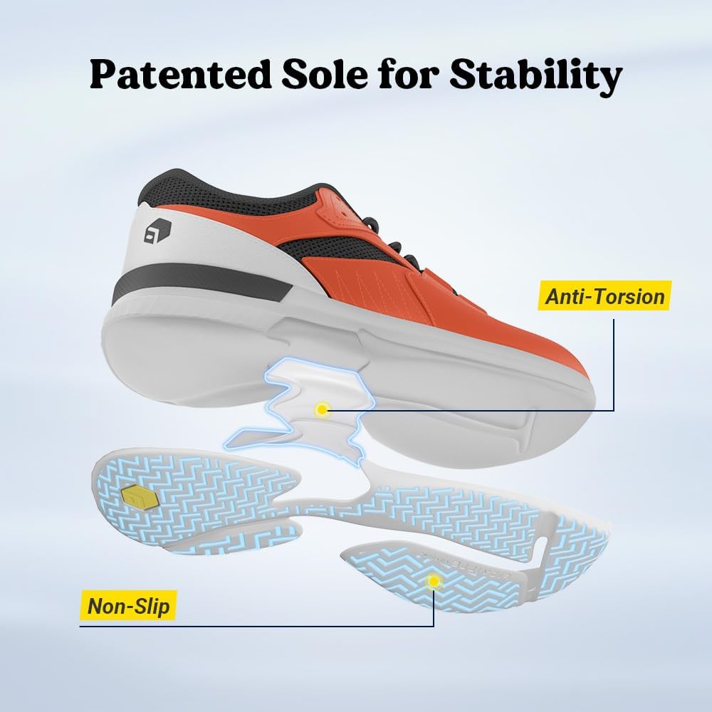FitVille Comfortable Orange Tennis Shoes with Arch Support Mens WIDE US 13 NEW