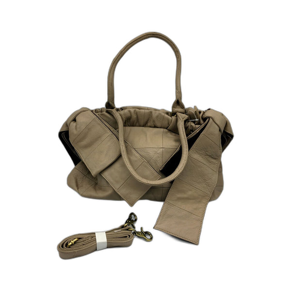 Poppy Green Womens Leather Tote Bag Durable Stylish Everyday Carry Tan NEW