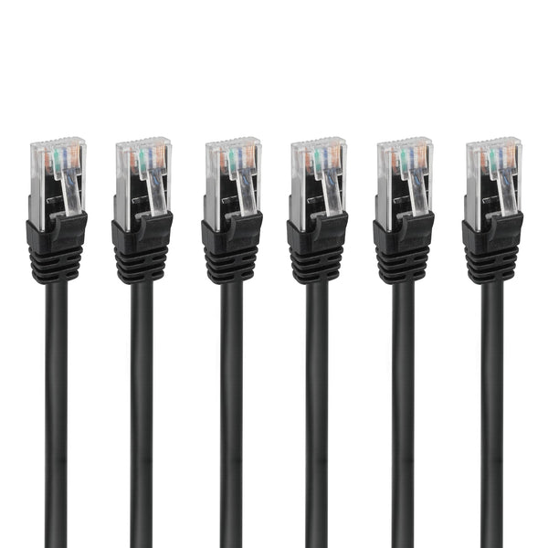 Tecmojo Cat Cat 6 Cables 6 Ethernet Cable Pack - Gigabit LAN RJ45 Copper NEW