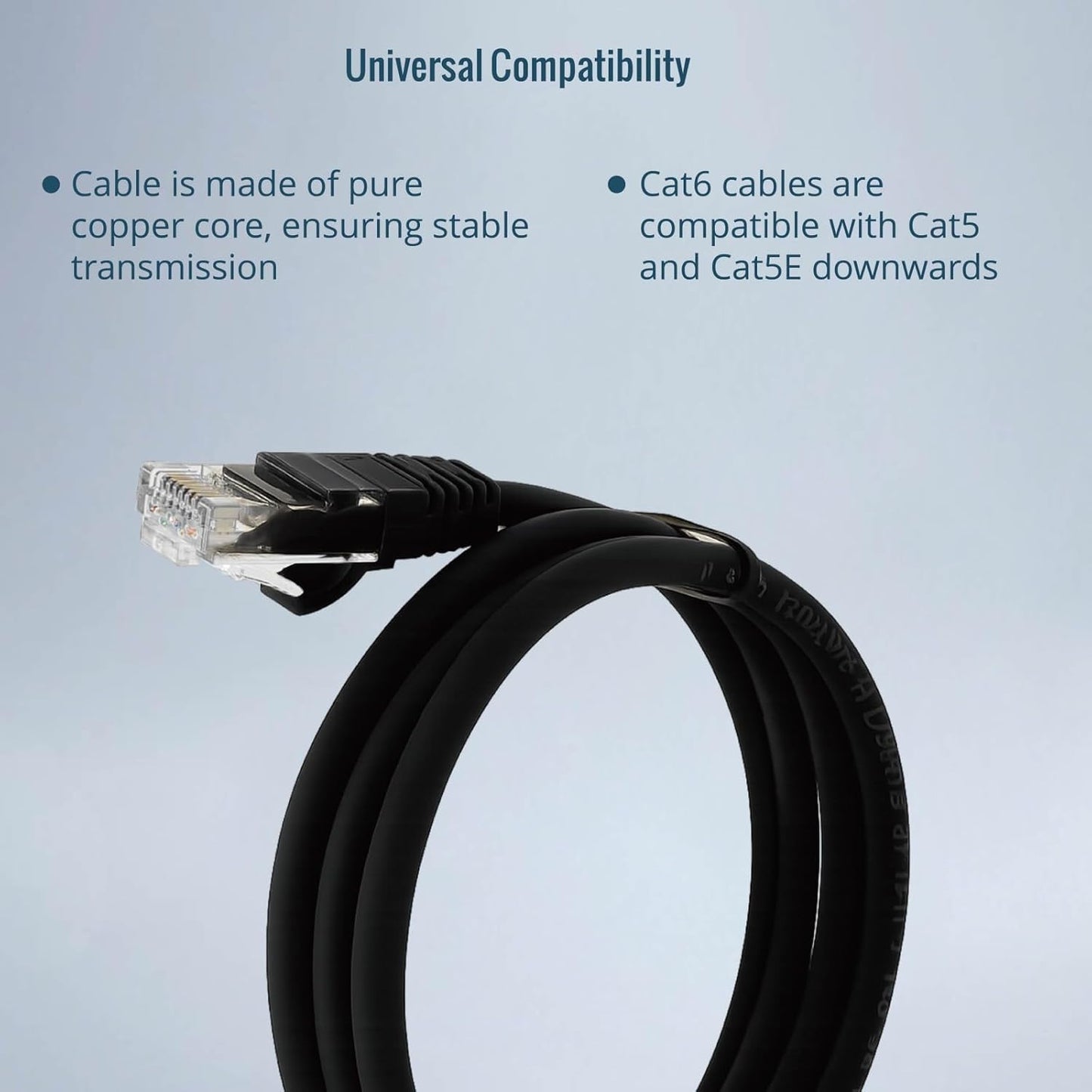 Tecmojo Cat Cat 6 Cables 6 Ethernet Cable Pack - Gigabit LAN RJ45 Copper NEW