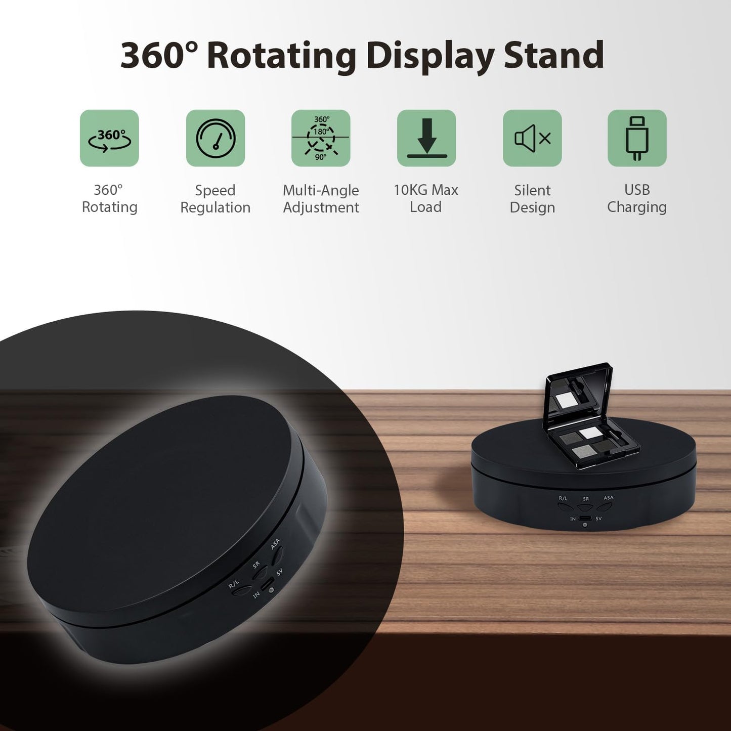 Mcbazel 360 Degree Motorized Rotating Display Stand for Decorative NEW