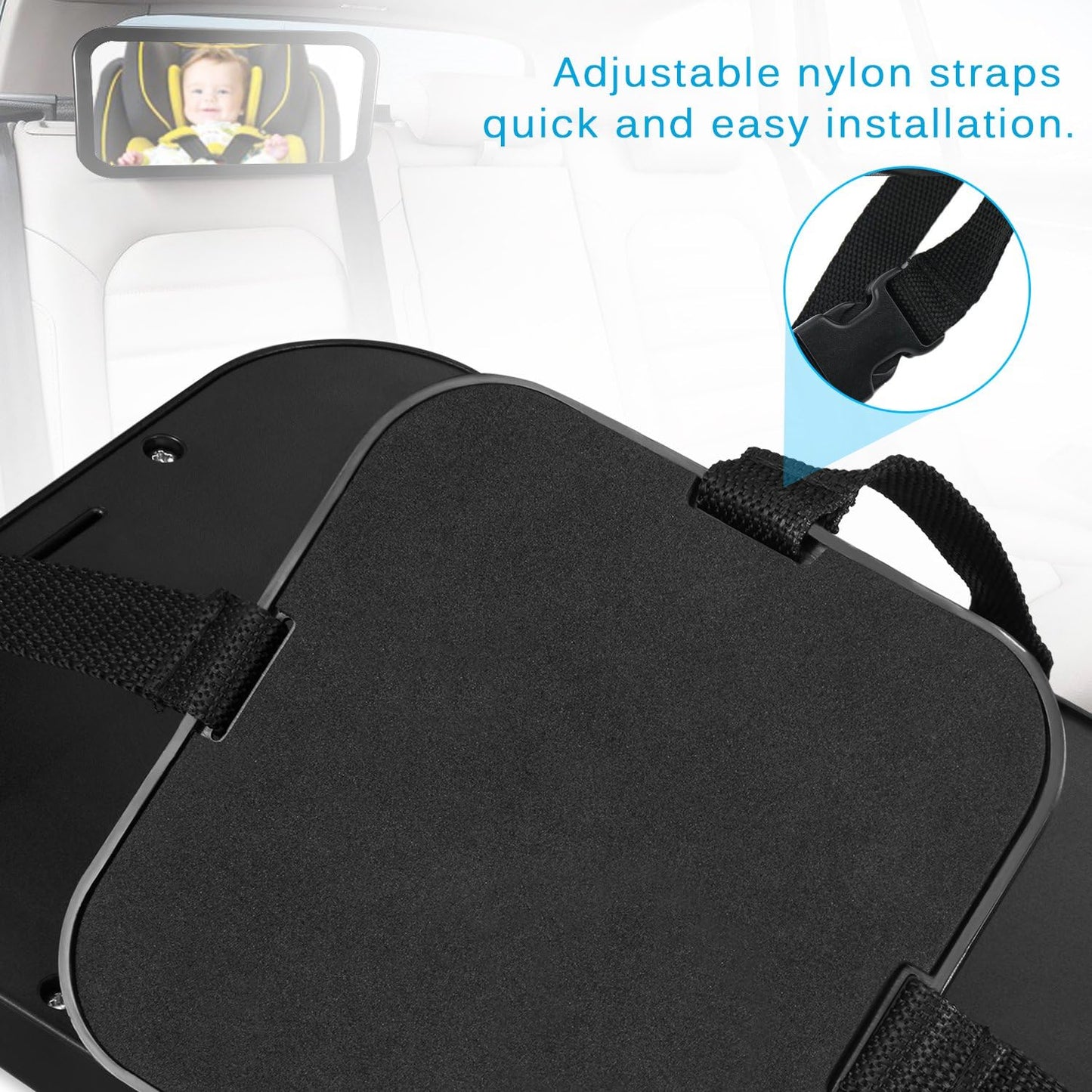 DARVIQS Baby Backseat Mirror Large Wide View Infant Rear Facing Seat NEW
