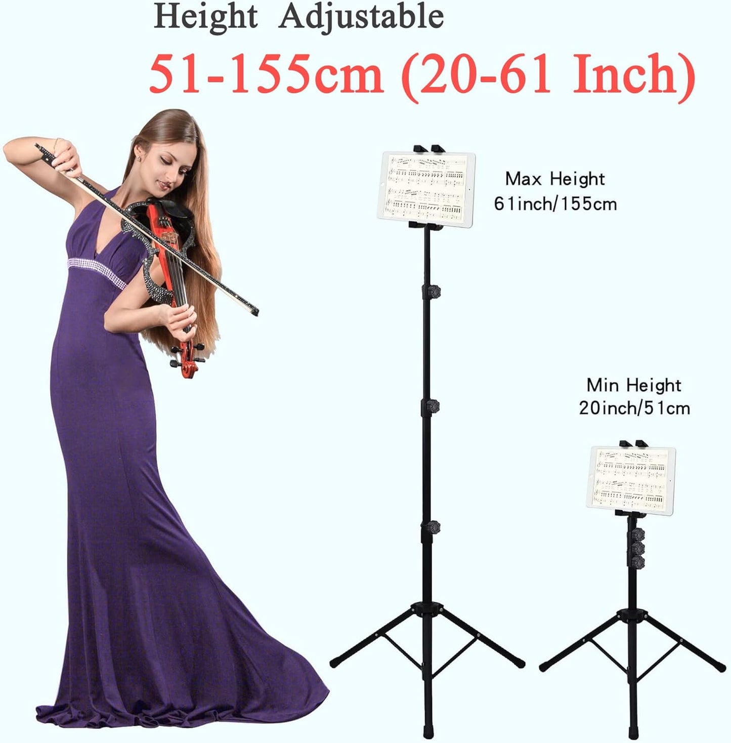 IMAYONDIA Height Stands Adjustable Floor Tripod Stand for Phone and Tablet NEW