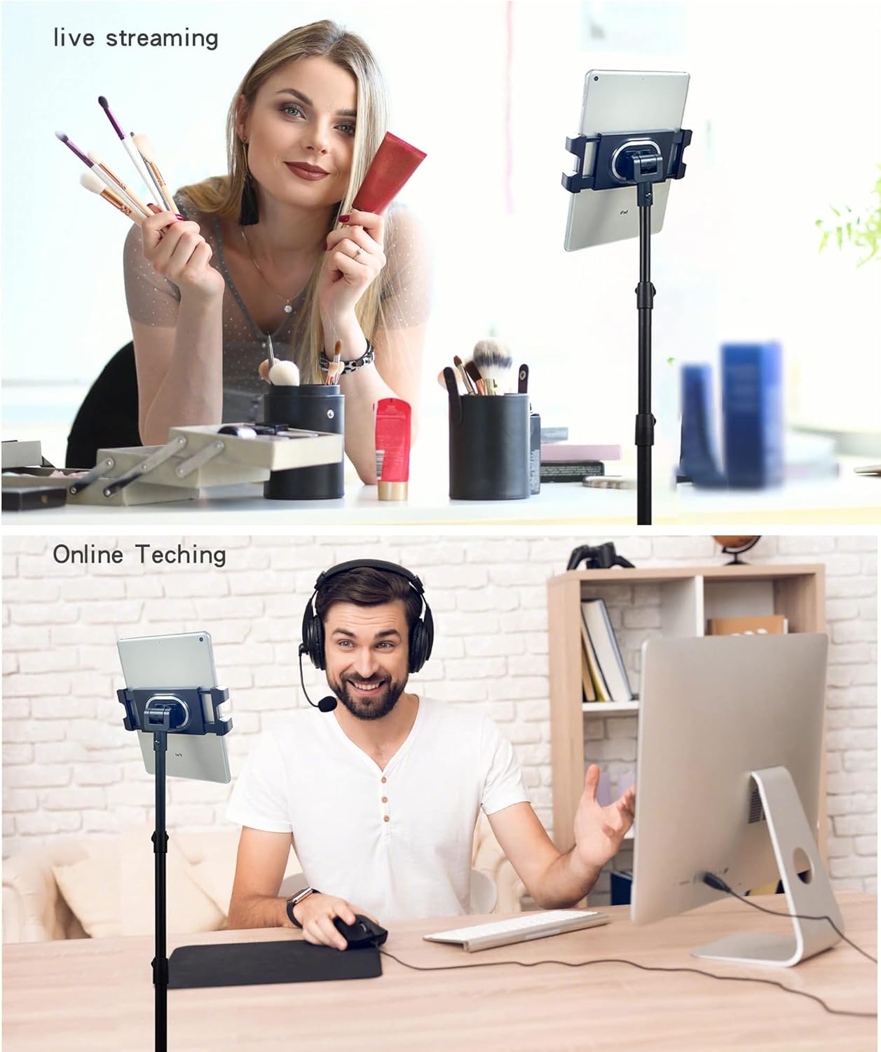 IMAYONDIA Height Stands Adjustable Floor Tripod Stand for Phone and Tablet NEW