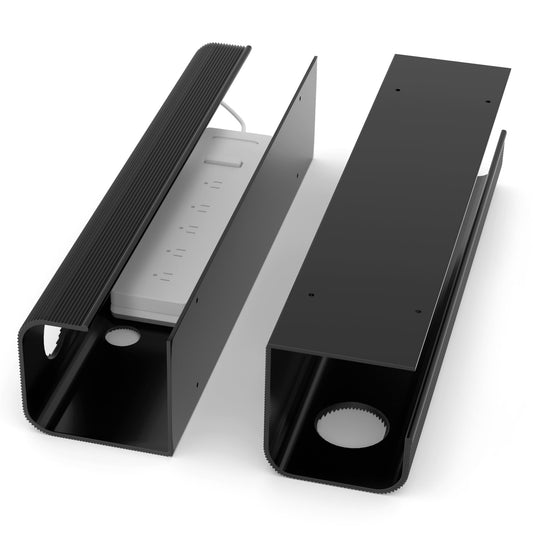 ZhiYo Large Capacity Cable Management Tray 2 Pack Under Desk Organizer DEMO