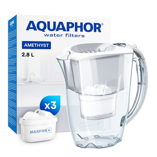 AQUAPHOR 2L Water Filter Jug with 3 MAXFOR+ 200L Cartridges, Capacity DEMO