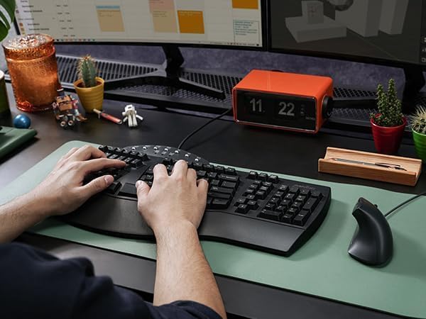 Perixx Ergonomic Keyboard and Vertical Mouse Combo - Black USB Set NEW