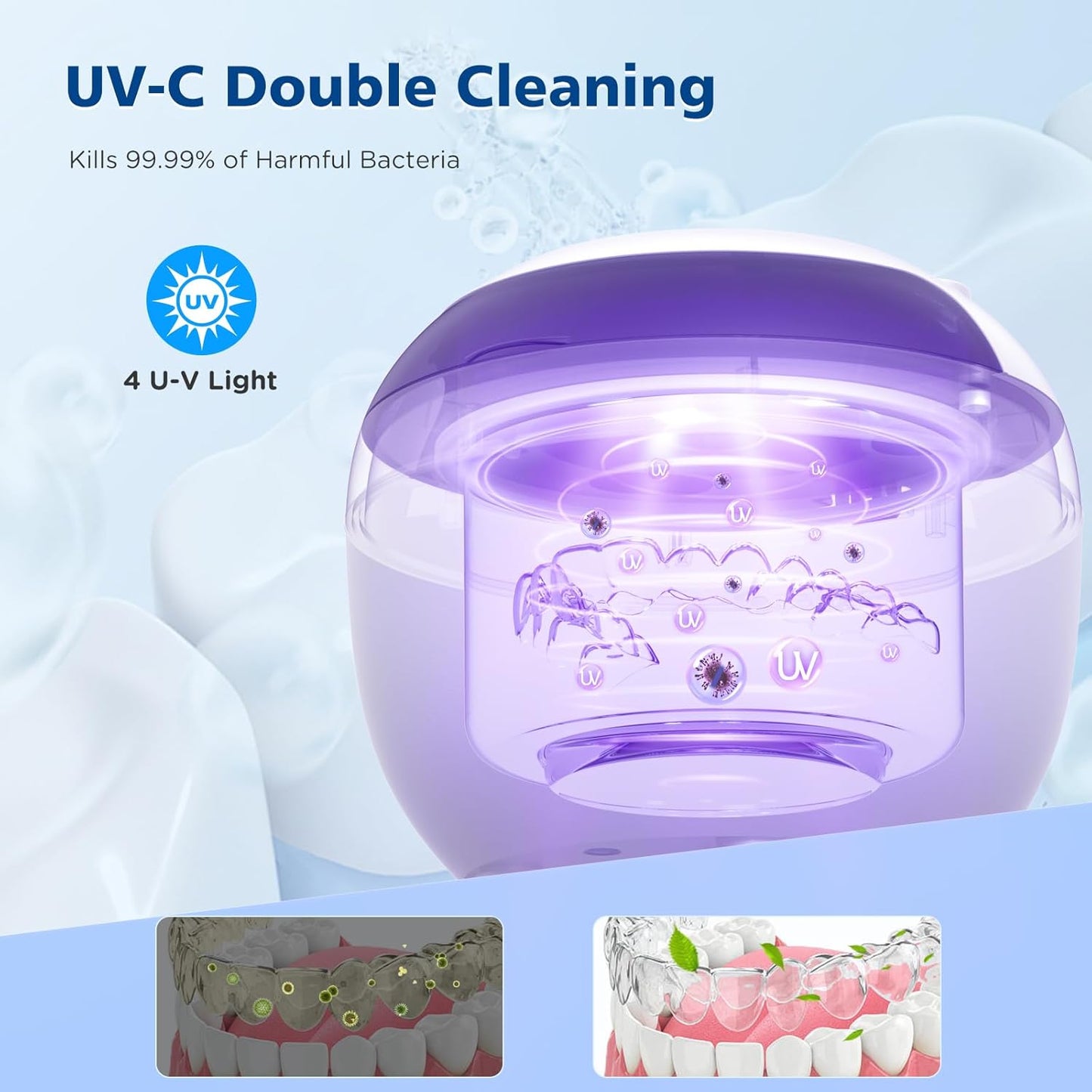 Aotuda Ultrasonic Retainer Cleaner Machine - 200ML Cleaning & Care for DEMO
