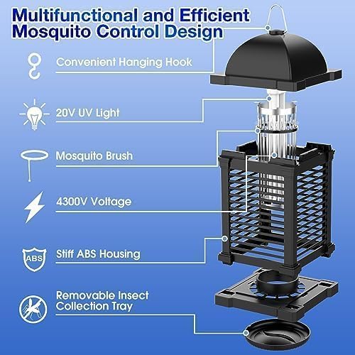 TMACTIME Mosquito Killer Lamp 4300V UV Waterproof Electric Bug Zapper for NEW