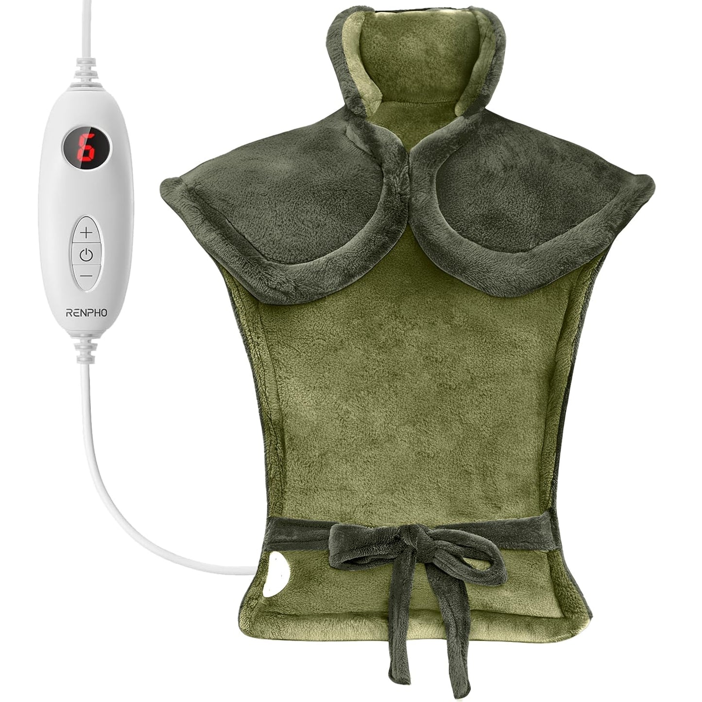 RENPHO Electric Heating Pad for Neck & Shoulder Pain Relief, Green NEW