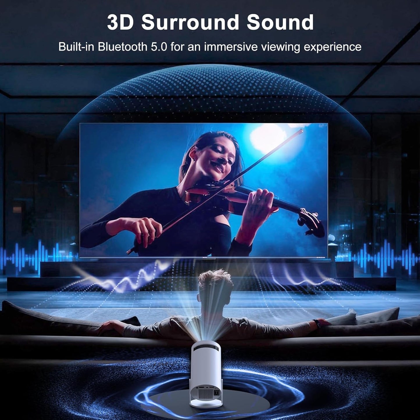 Anytrox 1080P Projectors Mini Projector with Auto Keystone Correction, DEMO