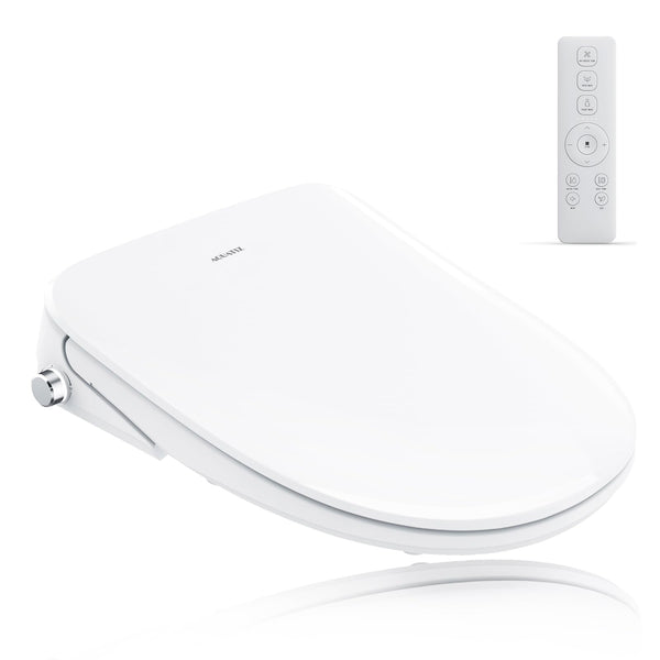 Aqua Space Electric Bidet Toilet Seat with Self-Cleaning Nozzle in White DEMO