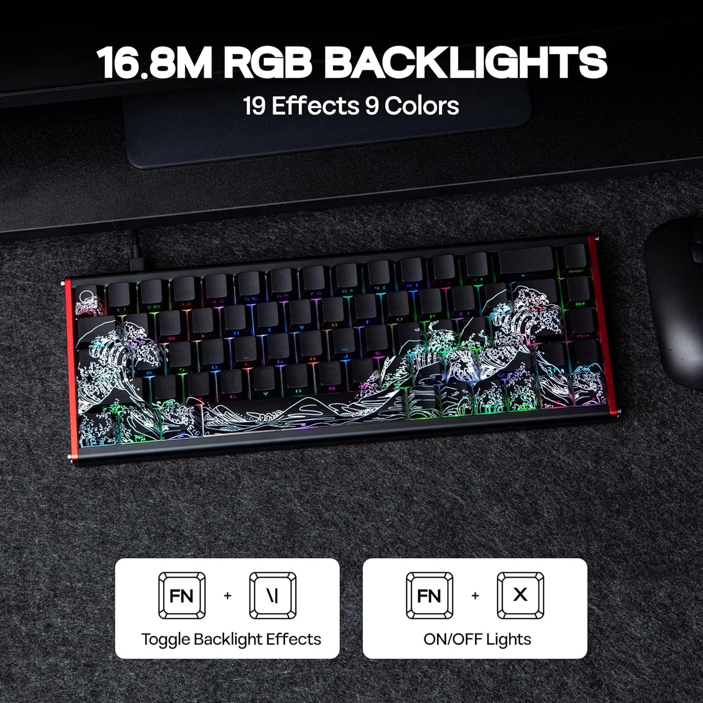 Ajazz Aluminum Rapid Trigger Gaming Keyboard Black Side-Printed NEW