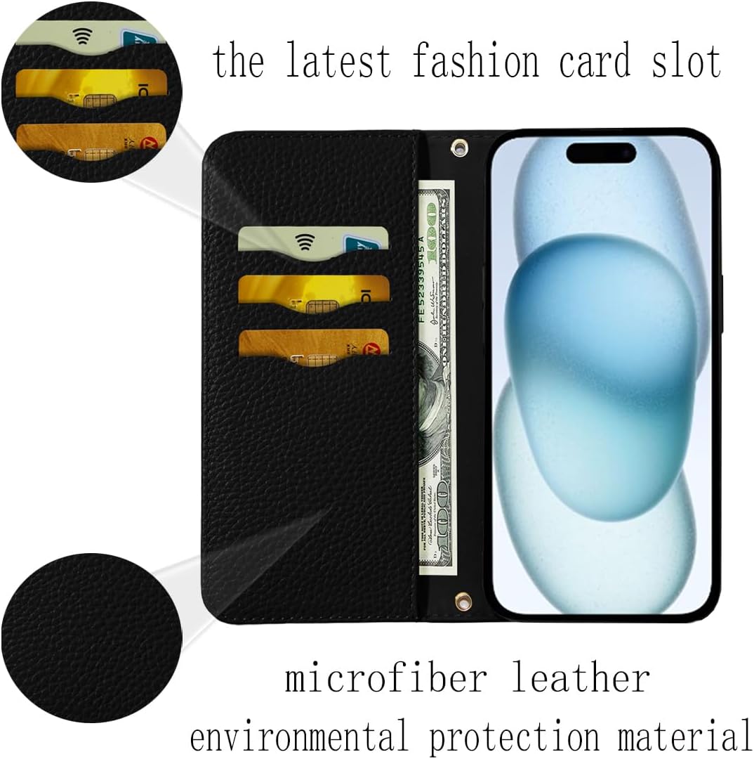 NanHou RFID Blocking Leather Flip Wallet Case with Magnetic Closure DEMO