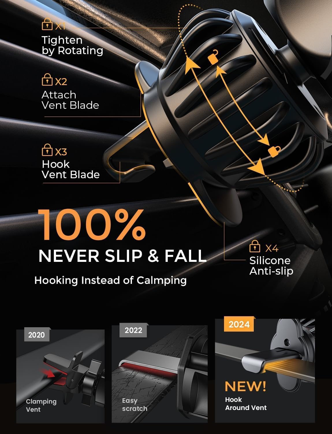 AINOPE Gravity Accessories Air Vent Car Phone Holder Mount Adjustable DEMO