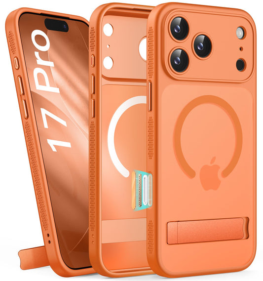 SIXBOX Magnetic Basic Cases iPhone 17 Pro Case with Stand, Camera Button, NEW