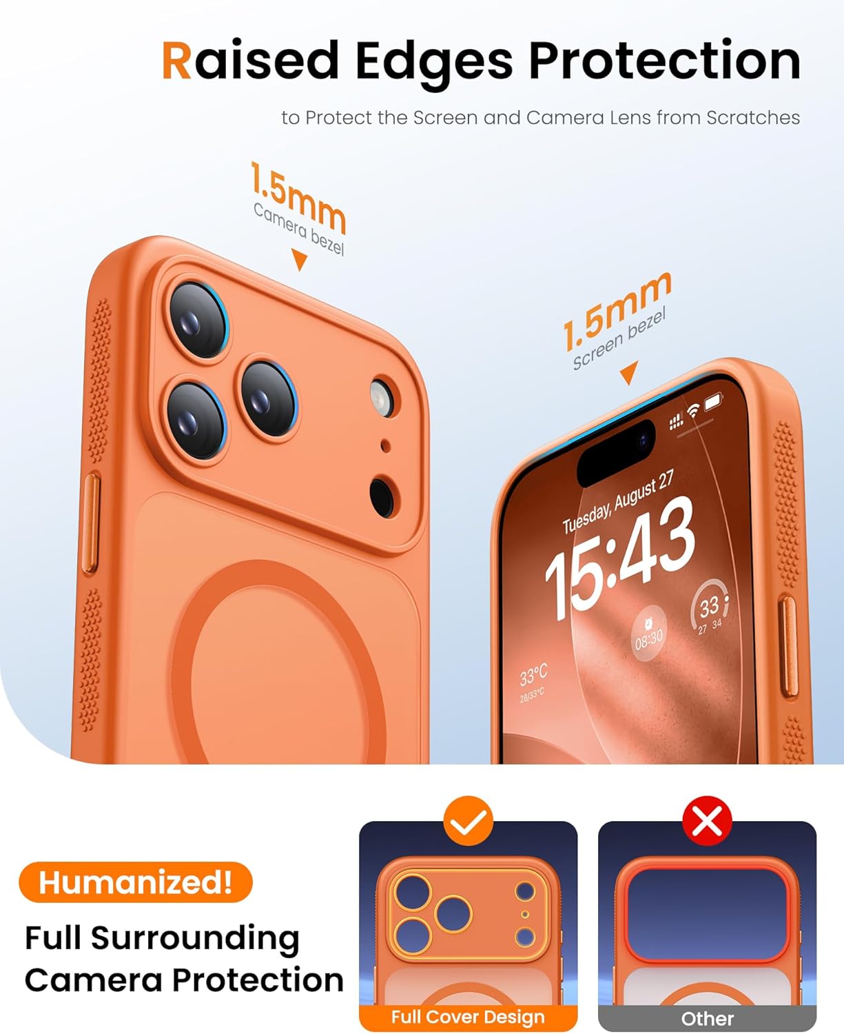 SIXBOX Magnetic Basic Cases iPhone 17 Pro Case with Stand, Camera Button, NEW