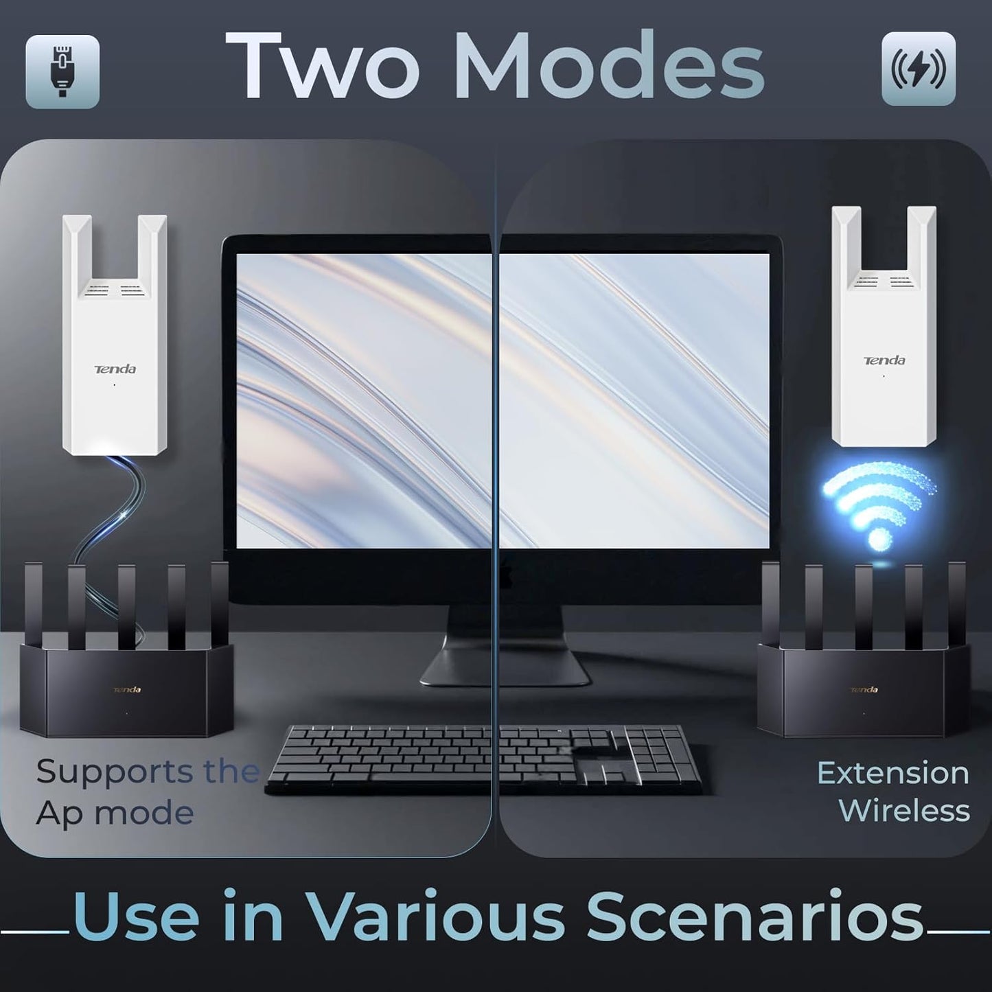 Tenda AC1200 WiFi Range Extender Dual-Band Wireless Repeater Covers 1300 DEMO