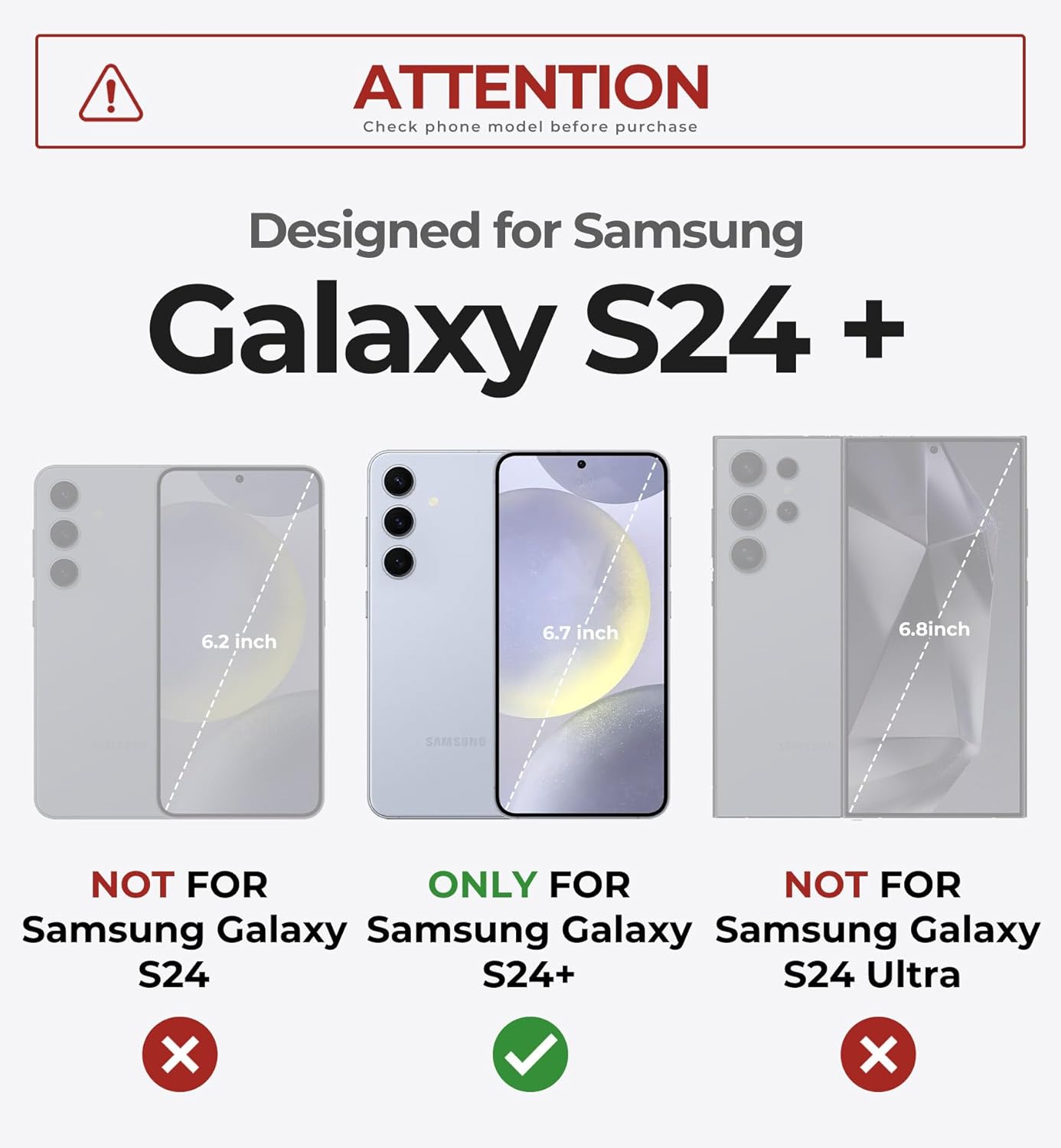 Dexnor Magnetic Basic Cases Case for Samsung Galaxy S24 Plus with DEMO