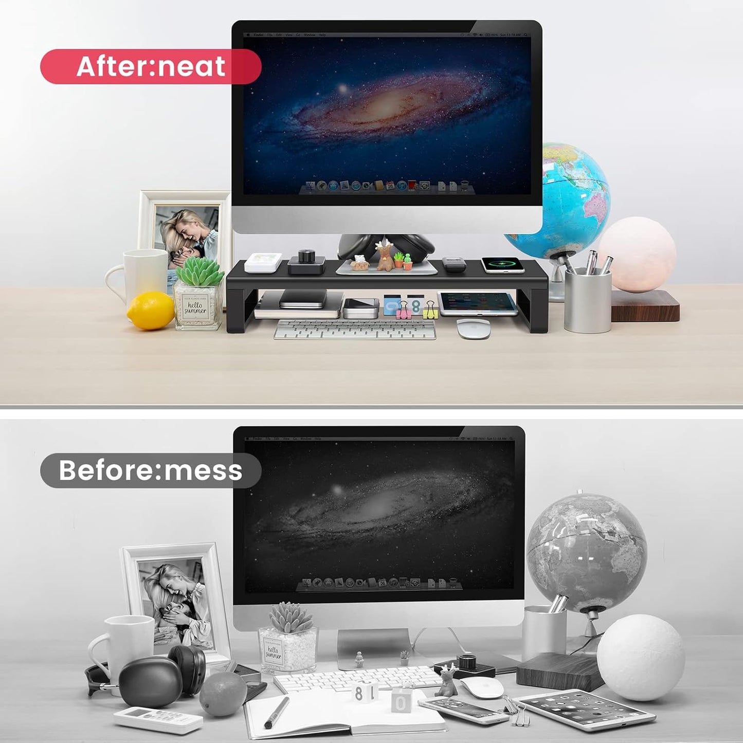 VAYDEER USB 3.0 Monitor Stand Metal Riser with Hub for Data Transfer & DEMO