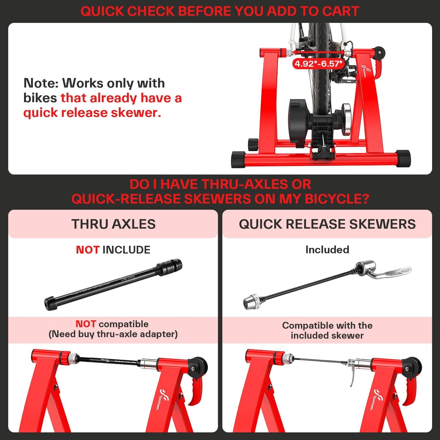 Sportneer Magnetic Bicycle Trainers for 26-28" & 700C Wheels Adjustable DEMO