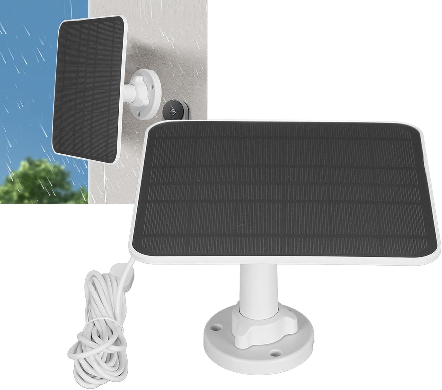 Eulbevoli Solar Panel Charger 6W 5V Monocrystalline Silicon Security Camera NEW