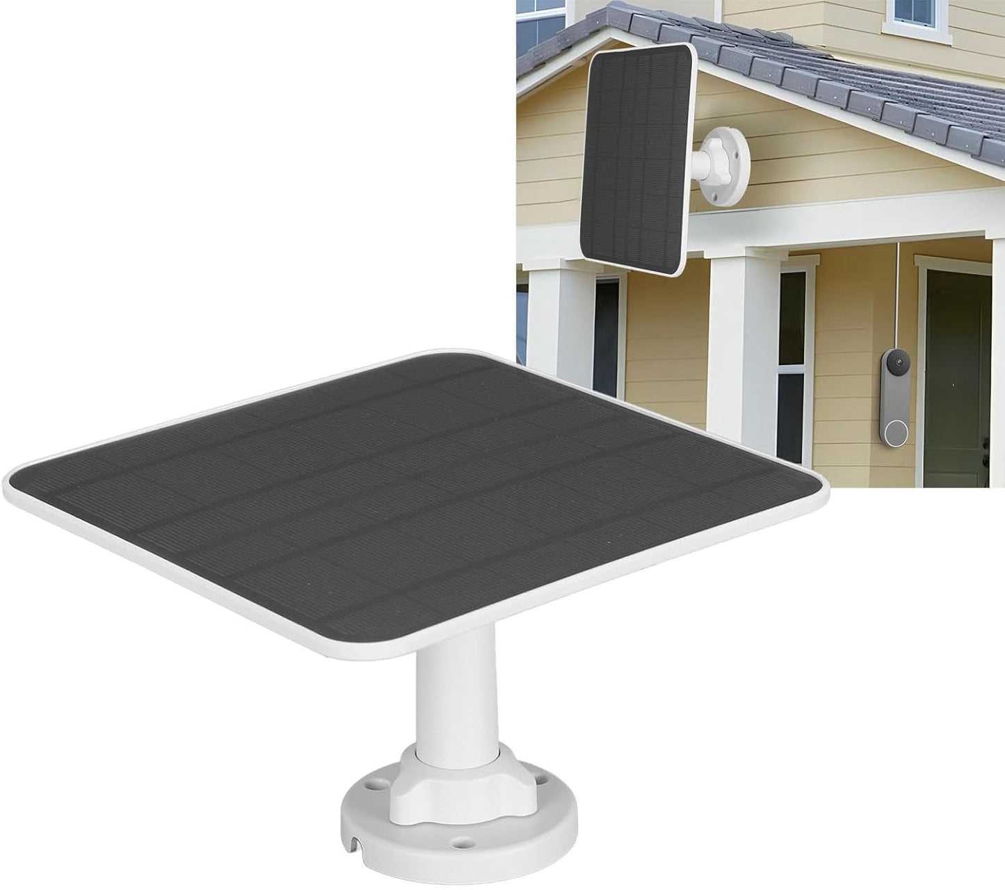 Eulbevoli Solar Panel Charger 6W 5V Monocrystalline Silicon Security Camera NEW