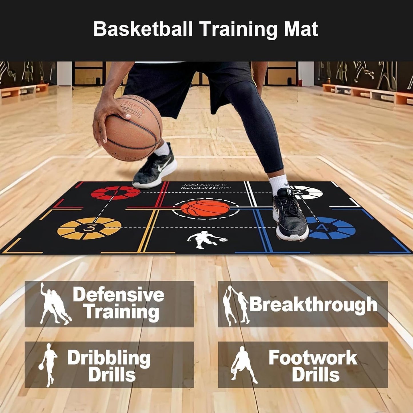 outdoorpal Multicolour Basketballs Training Equipment with Agility Pad and DEMO