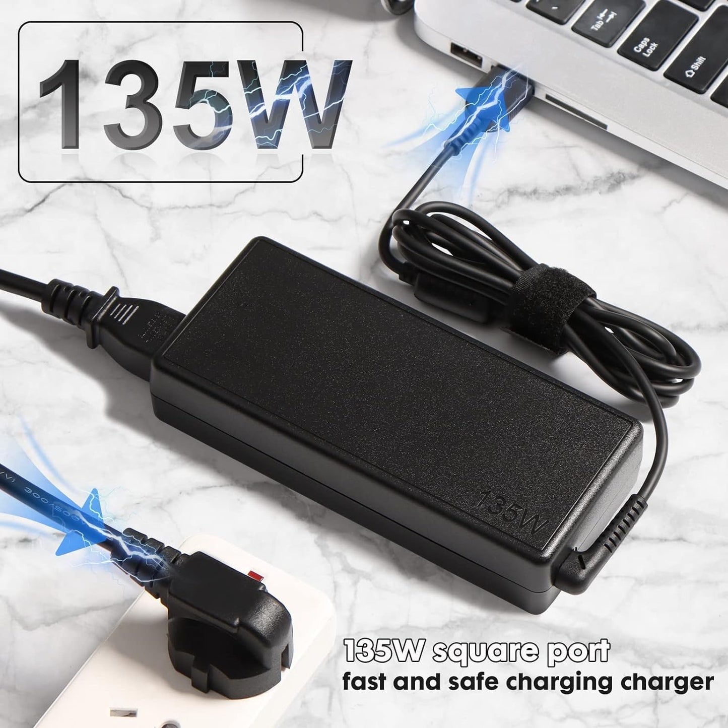 GTGUGR 135W Laptop Charger for Lenovo Yoga 720-15IKB IdeaPad Y40-70 Y50-70 DEMO