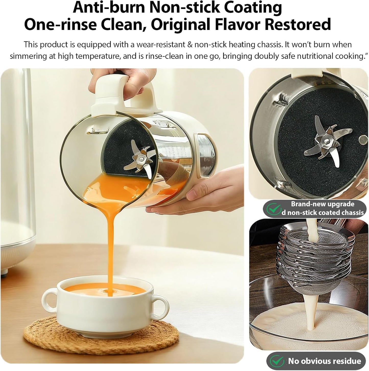 AIZYZYO Automatic Jug Blenders Nut Milk Maker Machine, 6-in-1 for Almond, DEMO