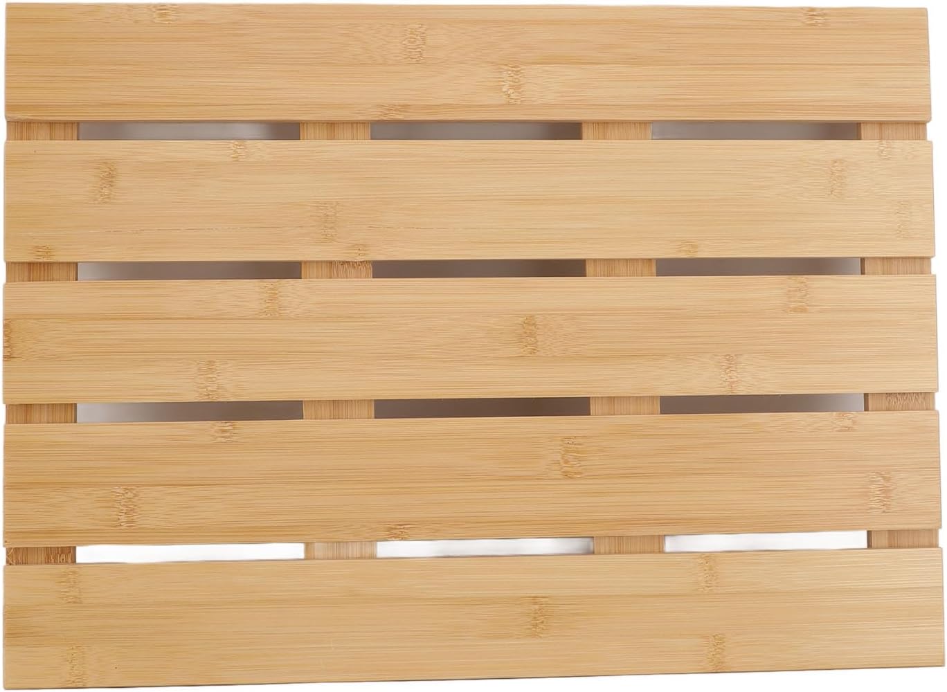 Eco-Friendly Bamboo Bath Mat - Non-Slip Wooden Floor Rug for Shower & Spa, DEMO