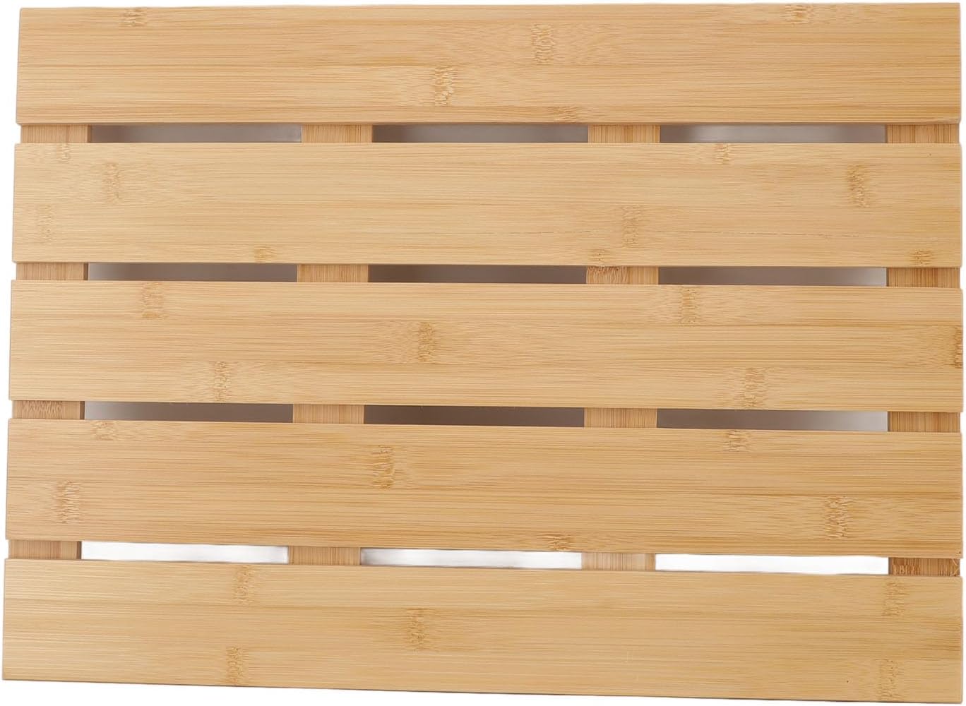 Eco-Friendly Bamboo Bath Mat - Non-Slip Wooden Floor Rug for Shower & Spa, DEMO