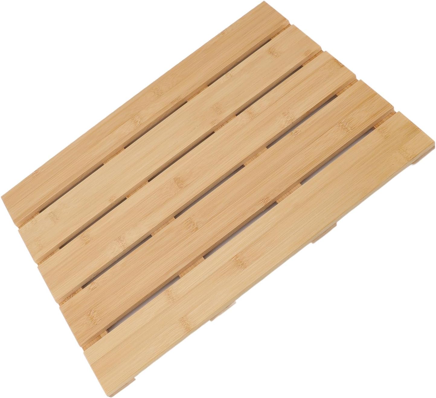 Eco-Friendly Bamboo Bath Mat - Non-Slip Wooden Floor Rug for Shower & Spa, DEMO
